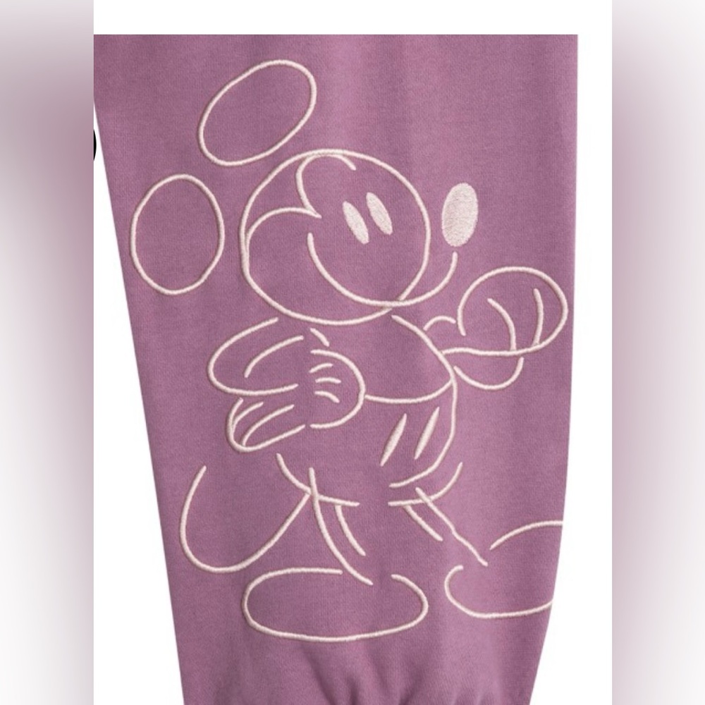 NWT DISNEY MICKEY MOUSE GENUINE MOUSEWEAR SWEATPANTS ADULTS/MEN SM PLUM - Picture 4 of 13